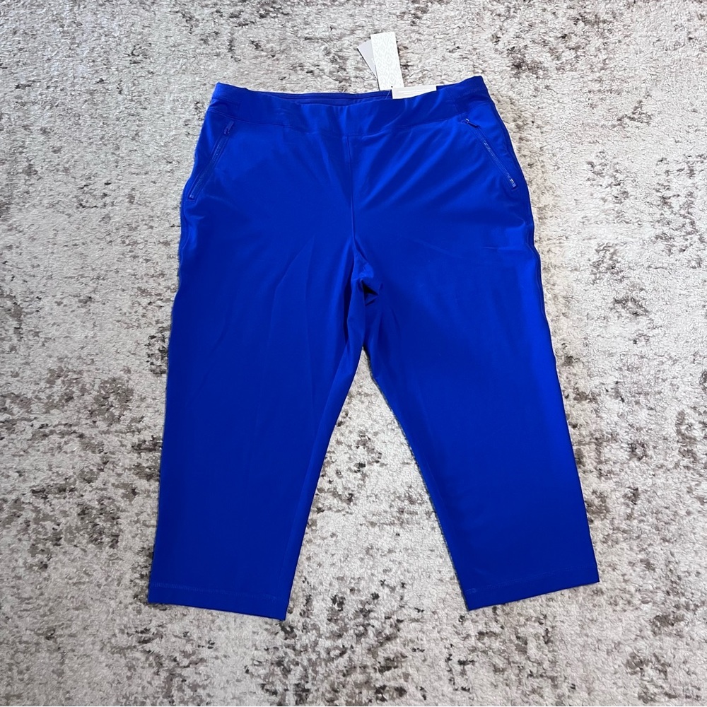 NWT Chico’s Zenergy Waist Crop Pull On Pants Blue Grotto size 2.5 / 14 Petite